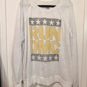 Recycled Karma White RUN DMC Graphic Sweatshirt